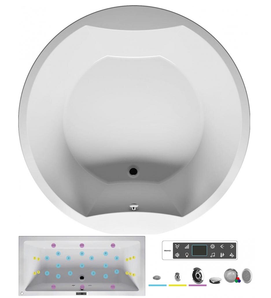 Изображение товара Гидромассажная акриловая ванна Riho Colorado 180 x 180 см