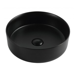 Изображение товара Раковина накладная Bravat 40x40x12 см черный матовый угловая монтаж
