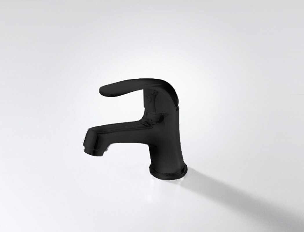 Изображение товара Смеситель для раковины Bravat Fit Black с одним рычагом и черным матовым покрытием