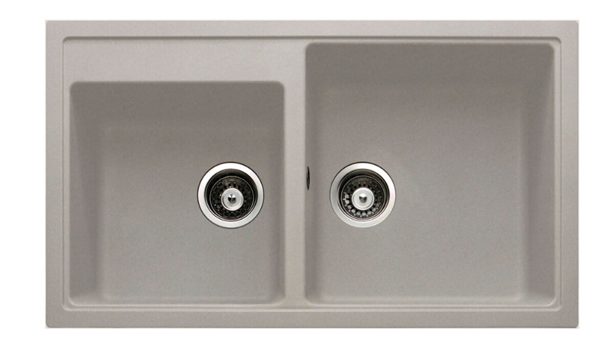Изображение товара Кухонная мойка TopZero Demi Smoke 86х50 см искусственный гранит серого цвета