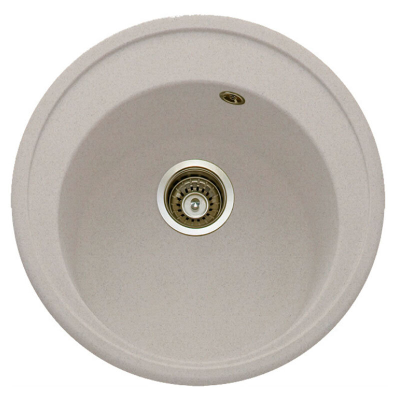 Изображение товара Кухонная мойка TopZero Eva Smoke D51 см из искусственного гранита серого цвета