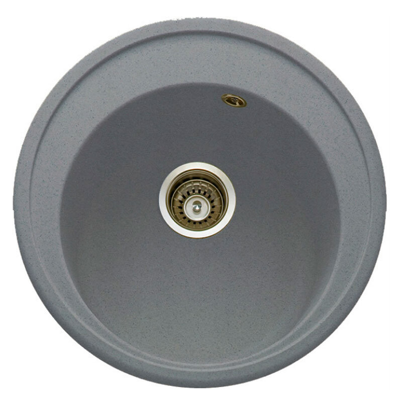 Изображение товара Кухонная мойка TopZero Eva Titan D51 см из искусственного гранита, серый цвет