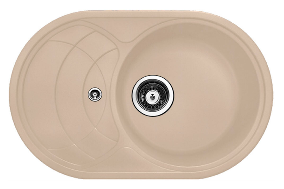 Изображение товара Кухонная мойка TopZero Alla Alla 780.500-08 Jasmine 78x50 см бежевый искусственный гранит