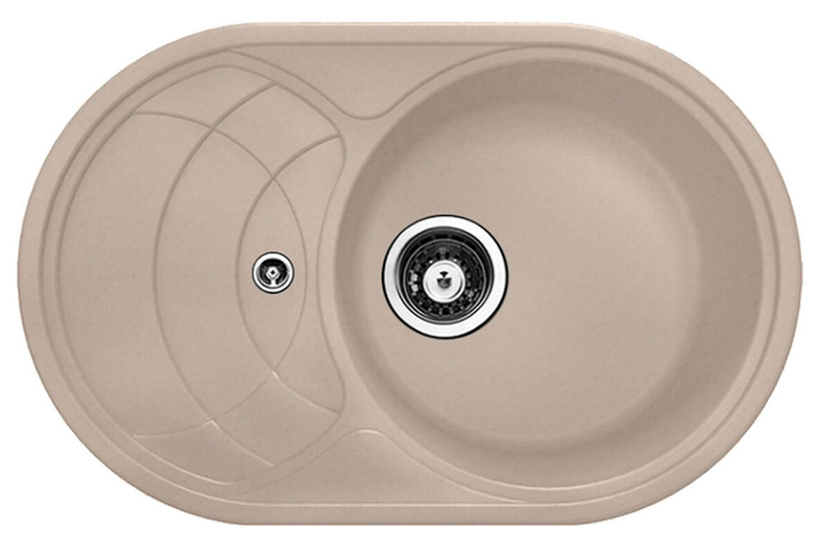 Изображение товара Кухонная мойка TopZero Alla 780.500-38 Ground 78х50 см бежевая искусственный гранит