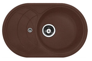 Изображение товара Кухонная мойка TopZero Alla Chocolate 78х50 см искусственный гранит коричневый
