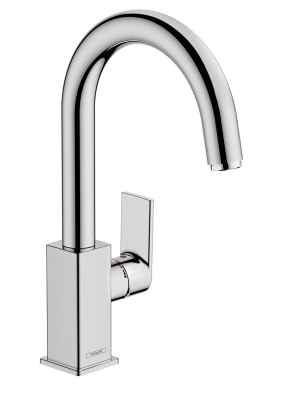 Изображение товара Современный однорычажный смеситель для раковины Hansgrohe Vernis Shape хром