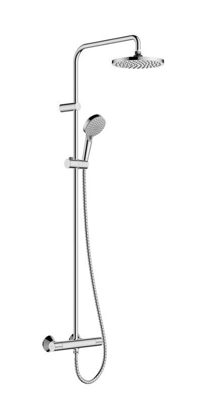 Изображение товара Душевая система Hansgrohe Vernis Shape 26318000 с термостатом и хромом