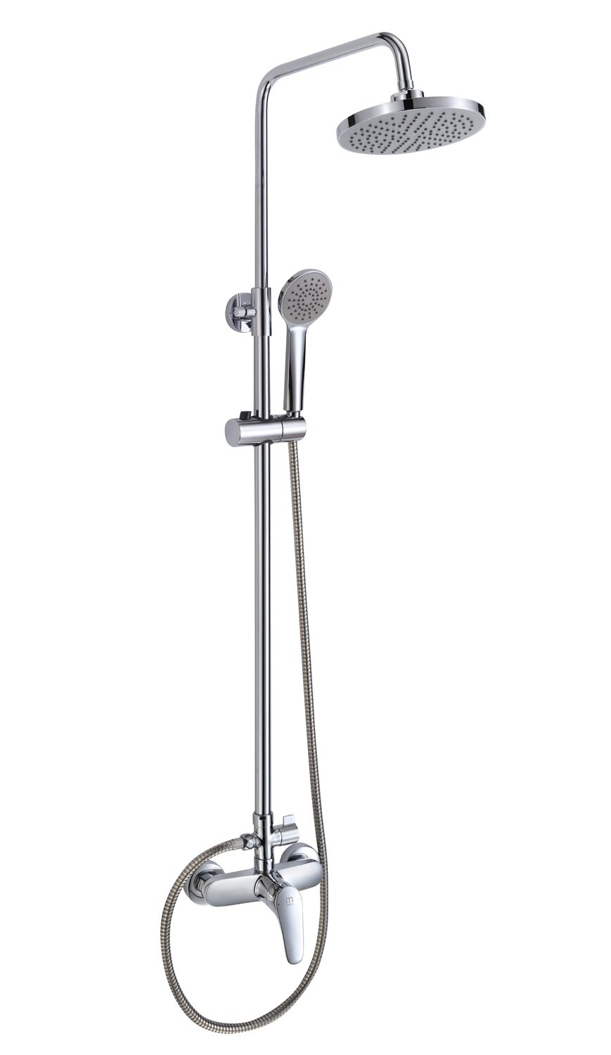 Изображение товара Душевая система Milardo Simp SIMSB1FM89 с верхним душем и хромированным покрытием