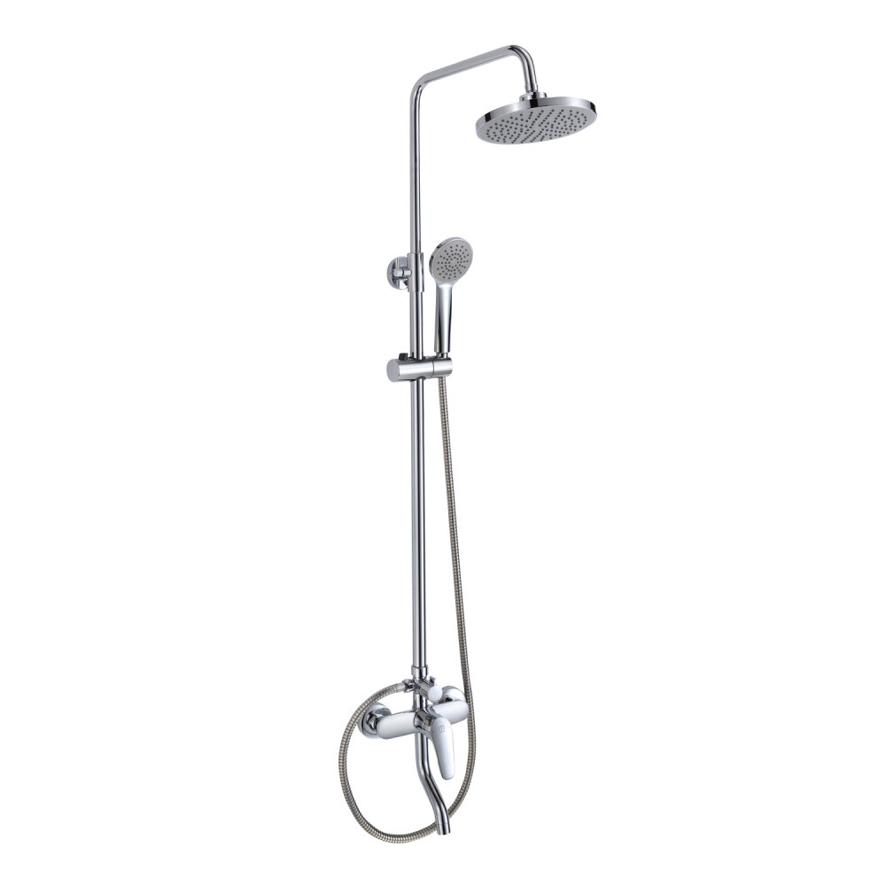 Изображение товара Душевая система Milardo Simp SIMSB1FM06 с верхним душем и хромированным покрытием