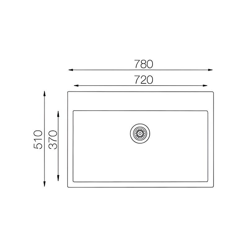 Изображение товара Кухонная мойка TopZero Gretta Ice 78х51 см композитная с разделителями