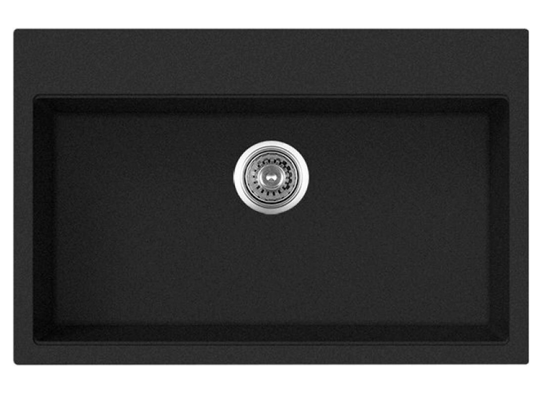 Изображение товара Кухонная мойка TopZero Angelina Cosmos 78х51 см черная из искусственного гранита