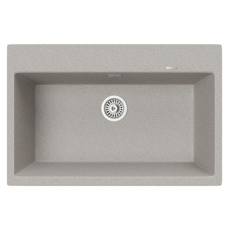 Изображение товара Кухонная мойка TopZero Angelina Smoke 78х51 см из искусственного гранита серого цвета