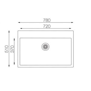 Изображение товара Кухонная мойка TopZero Gretta 780.510-93 Chocolate 78 х 51 см, шоколадный