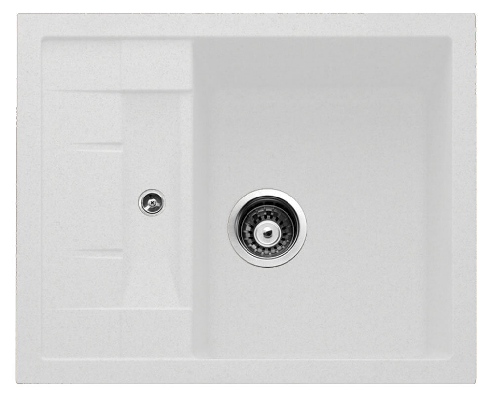 Изображение товара Кухонная мойка TopZero Scarlett Ice 61х50 см белая из искусственного гранита