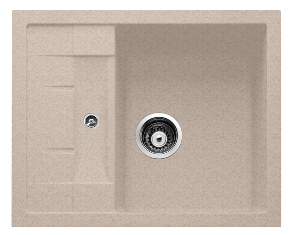 Изображение товара Кухонная мойка Scarlett Ground 61х50 см бежевый искусственный гранит