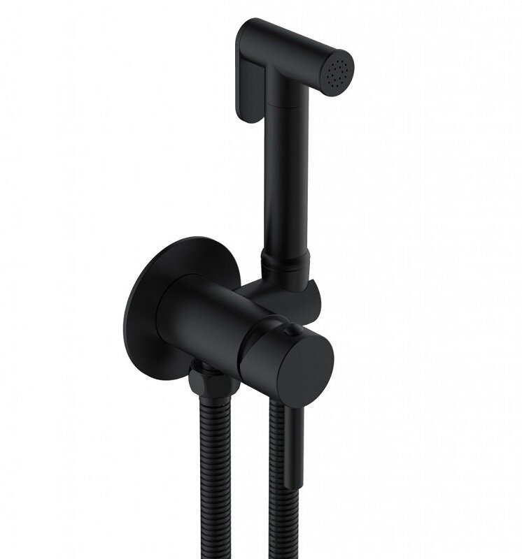 Изображение товара Гигиенический душ Cezares, со смесителем, черный матовый, CZR-SET-DA1-ID2-FMM120-NOP