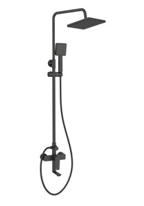 Изображение товара Душевая система Agger Brilliant с поворотным изливом, черный матовый, A0394444