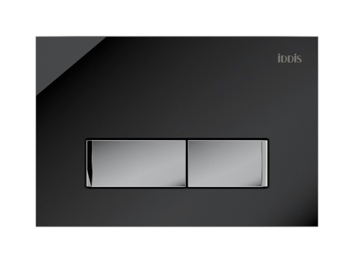 Изображение товара Клавиша смыва Iddis Uniglas UNG10GBi77s универсальная черное стекло 010
