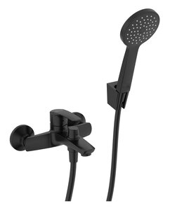 Изображение товара Смеситель Iddis Ray для ванны с душевым гарнитуром, черный, RAYBL02i02