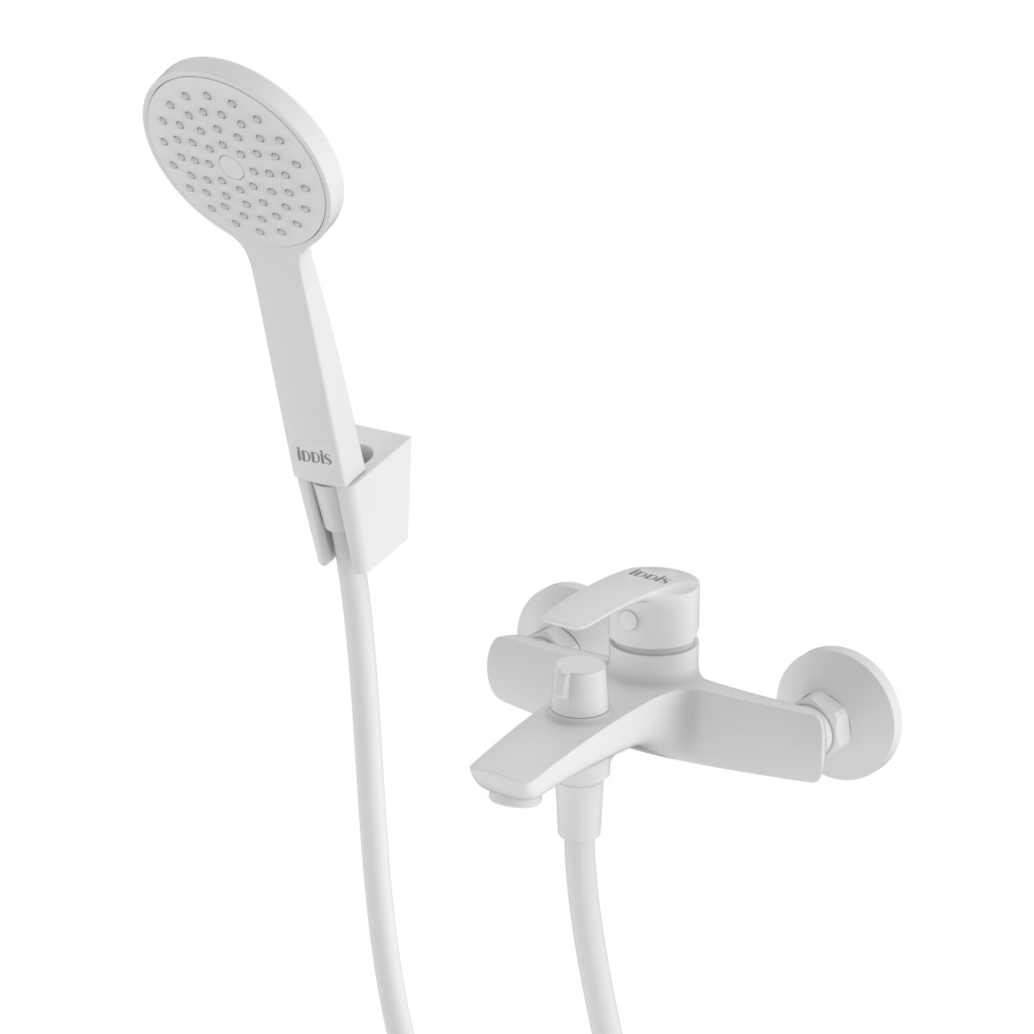 Изображение товара Смеситель для ванны с душевым гарнитуром Iddis Ray матовый белый 16.1 см Изображение товара Смеситель для ванны с душевым гарнитуром Iddis Ray матовый белый 16.1 см