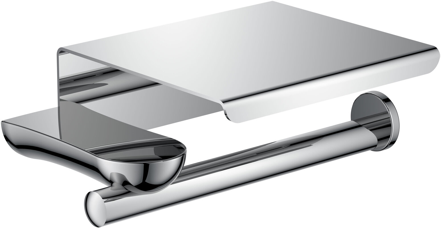 Изображение товара Держатель туалетной бумаги с крышкой Rush Luson LU16111B хром латунь настенный