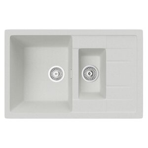 Изображение товара Кухонная мойка TopZero Valentina 780.500.15-07 Ice 78 х 50 см, белая