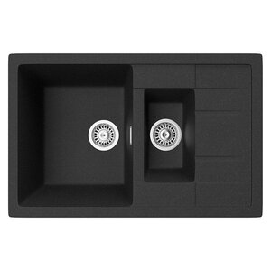 Изображение товара Кухонная мойка TopZero Valentina 780.500.15-10 Cosmos 78 х 50 см, черная