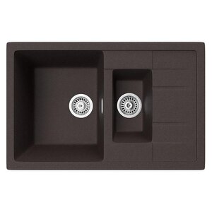 Изображение товара Кухонная мойка TopZero Valentina 780.500.15-93 Chocolate 78 х 50 см, шоколадный