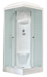 Изображение товара Душевая кабина Royal Bath 90x90 см с матовой дверью и белыми стенками Изображение товара Душевая кабина Royal Bath 90x90 см с матовой дверью и белыми стенками