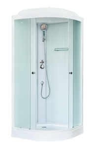 Изображение товара Душевая кабина Royal Bath 90x90 см с крышей раздвижные двери и белыми стенками