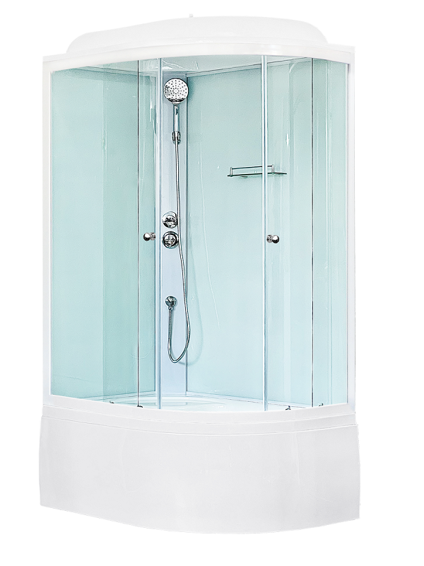 Изображение товара Душевая кабина Royal Bath 120x80 см с прозрачными дверями и белыми стенками