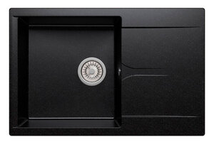 Изображение товара Кухонная мойка Polygran Gals-760 № 16 черная из искусственного гранита