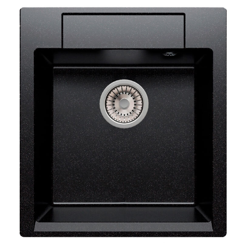 Изображение товара Кухонная мойка Polygran Argo-460 No16 черная - искусственный гранит, матовая поверхность