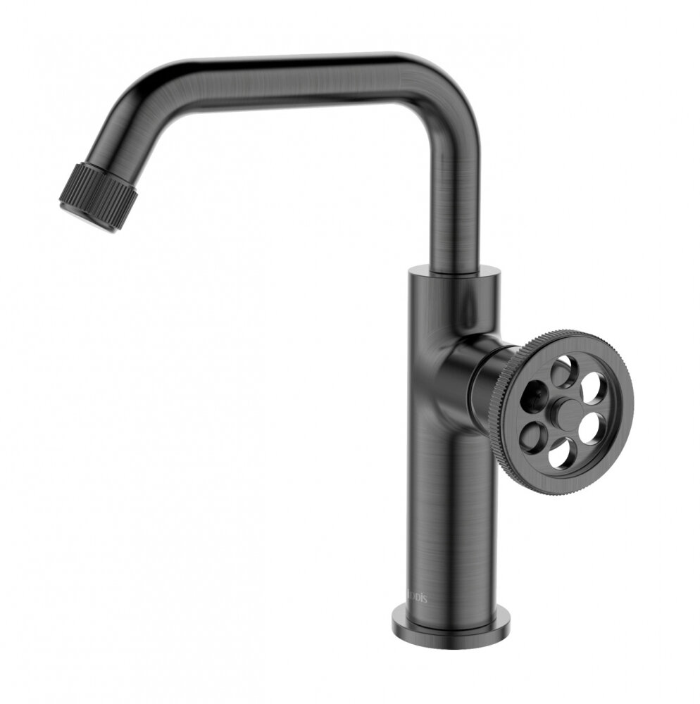 Изображение товара Смеситель Iddis Grange для раковины графит, однорычажный, поворотный, 15.1 см