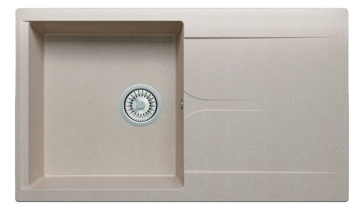 Изображение товара Кухонная мойка Polygran Gals-860 №14 серая искусственный гранит укладная