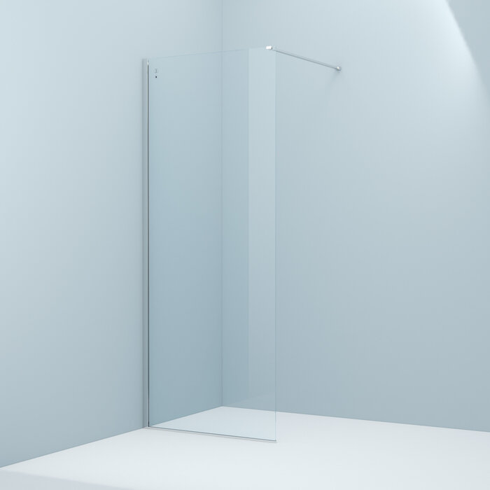 Изображение товара Душевая стенка Iddis Walk In Slide, 80 см, стекло прозрачное, хром, SLI8CS8i23