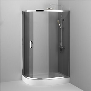 Изображение товара Душевой уголок Am.Pm Like Solo Slide 120 x 80 см, профиль глянцевый хром, стекло тонированное, W83G-302U120CG