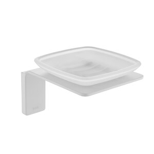 Изображение товара Мыльница Iddis Slide SLIWTG0i42 матовое стекло, сплав металлов, белый матовый