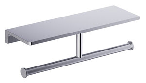 Изображение товара Держатель туалетной бумаги Timo Selene 10045/00 двойной с полкой для телефона, хром