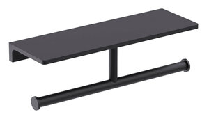 Изображение товара Держатель туалетной бумаги Timo Selene 12045/03 двойной с полкой для телефона, черный