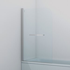 Изображение товара Шторка на ванну Iddis Ray 90 x 140 см распашная, стекло прозрачное, хром, RAY6CS9i90