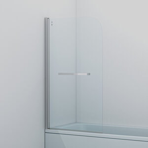 Изображение товара Шторка на ванну Iddis Ray 80 x 140 см распашная, стекло прозрачное, хром, RAY6CS8i90