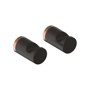 Изображение товара Комплект одинарных крючков Iddis Petite PET2SR1i41 черный матовый с розовым золотом