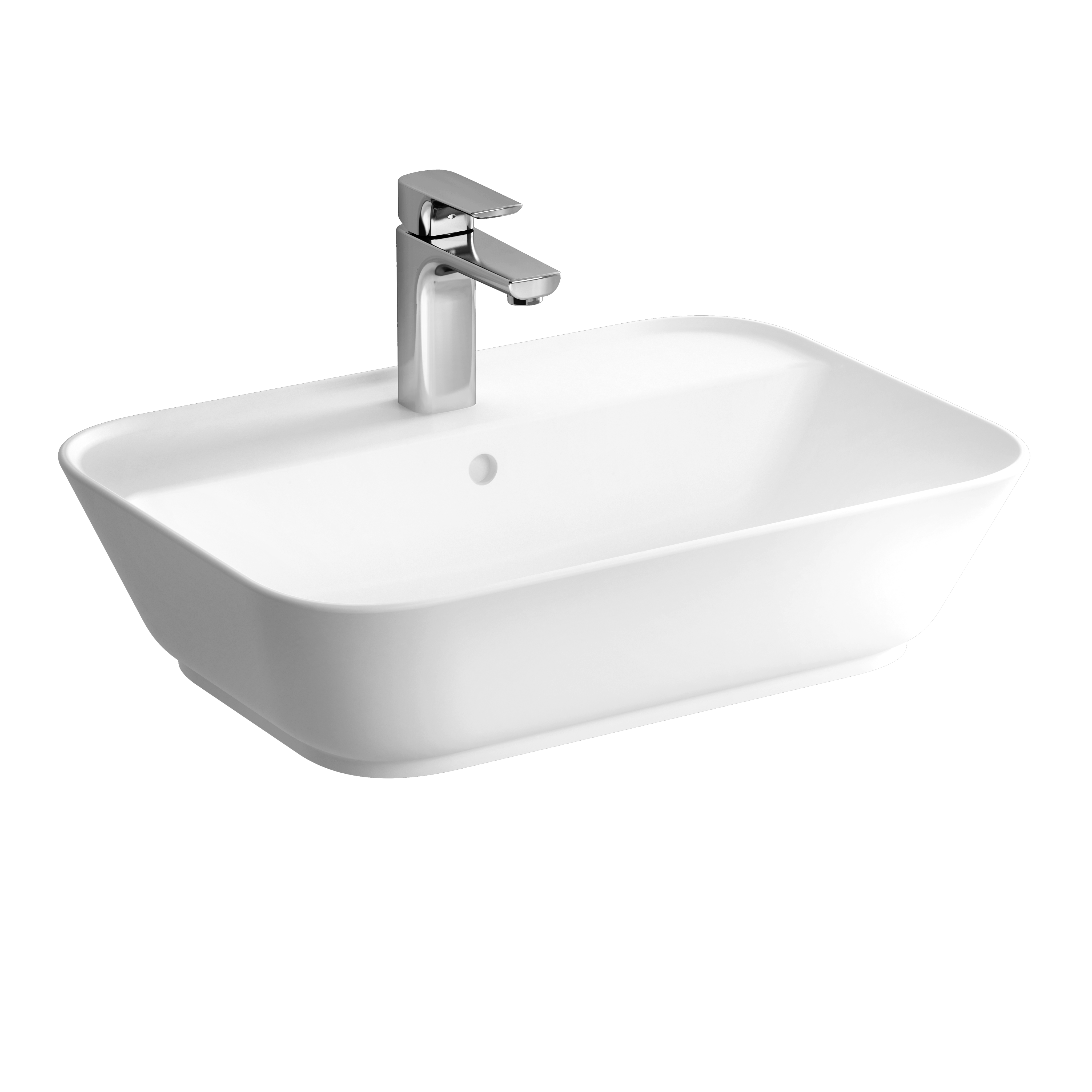 Изображение товара Раковина Vitra Geo накладная 60 см белая с переливом для ванной комнаты Изображение товара Раковина Vitra Geo накладная 60 см белая с переливом для ванной комнаты
