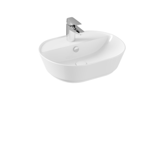 Изображение товара Раковина Vitra Geo 55 см накладная, с переливом, белая, турецкое качество