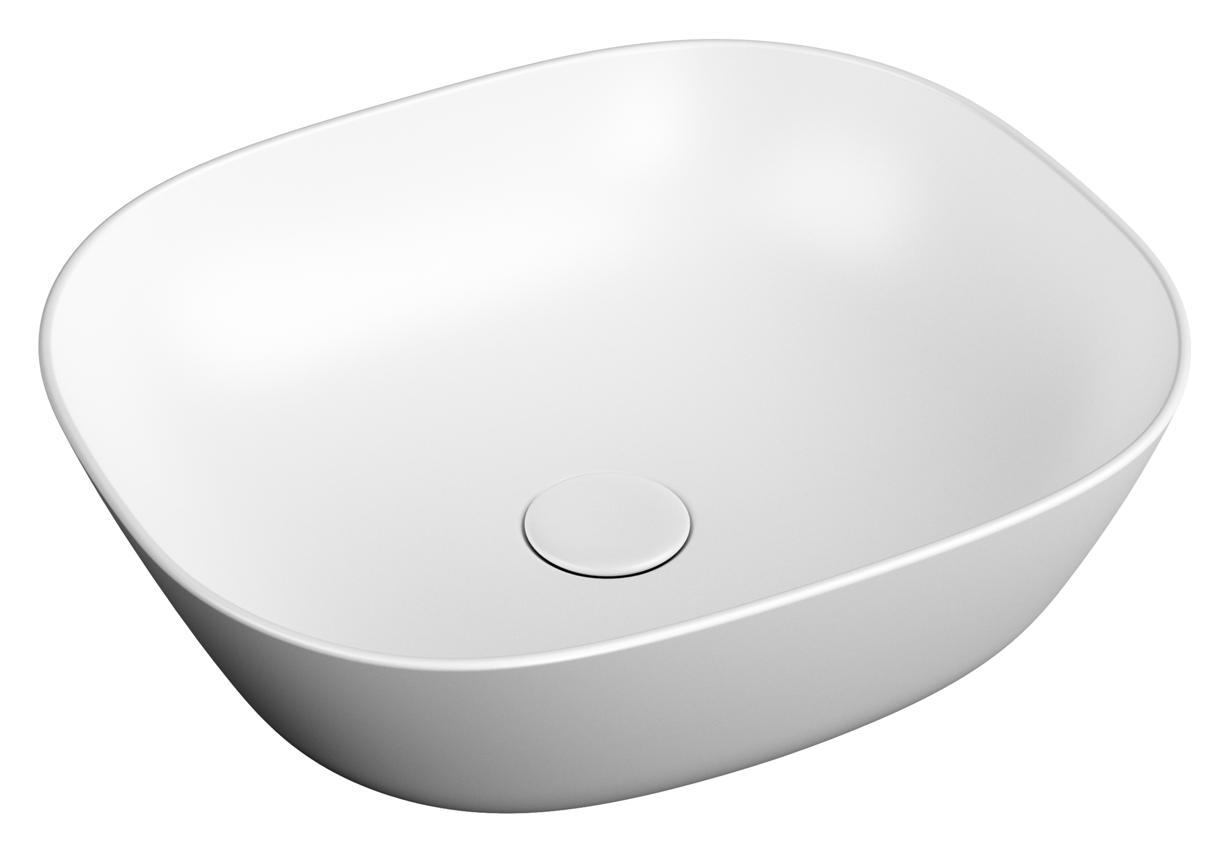 Изображение товара Раковина Vitra Plural накладная 45 см белый матовый без отверстий для смесителя