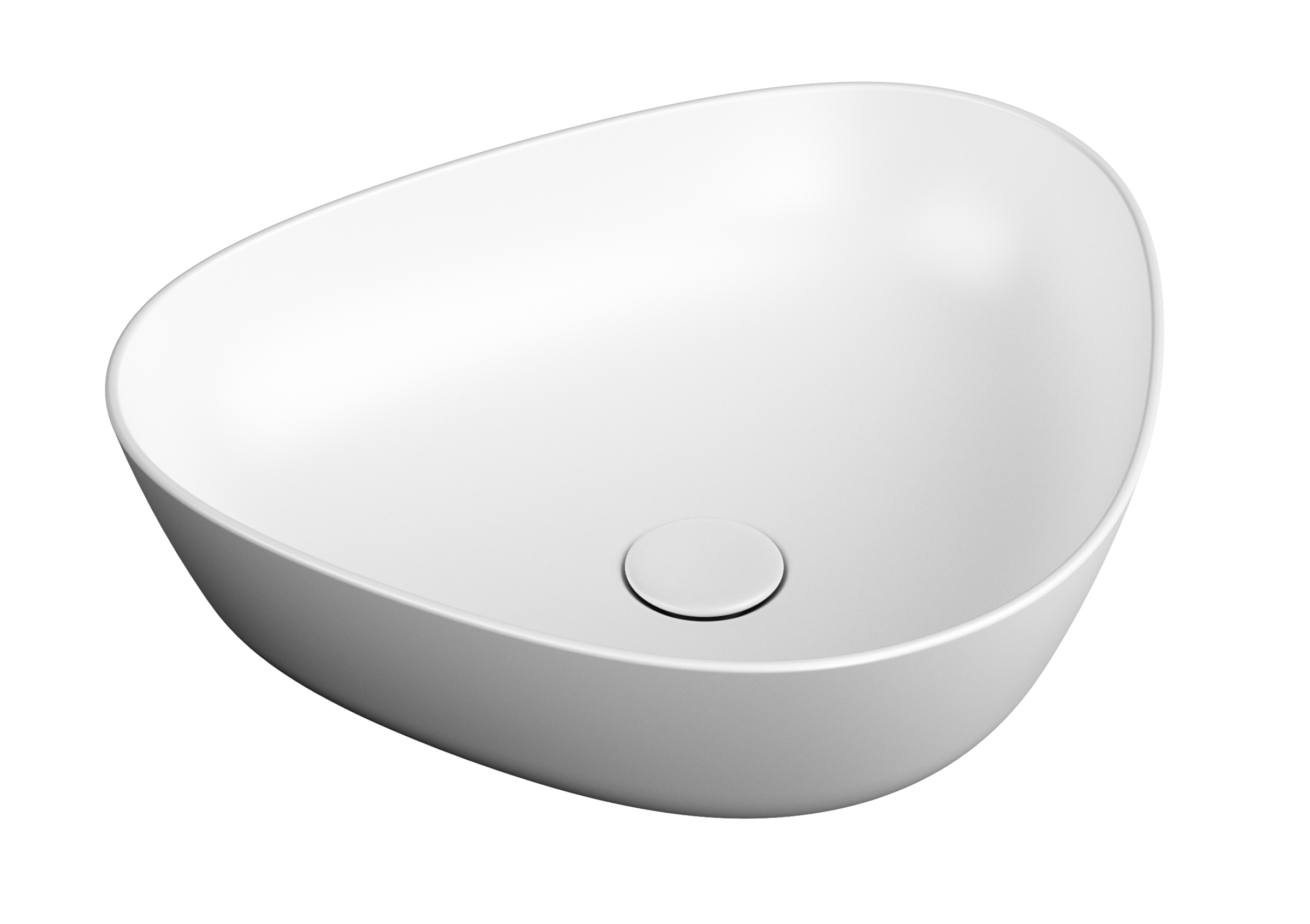 Изображение товара Накладная раковина Vitra Plural 47 см, белый матовый, угловая установка