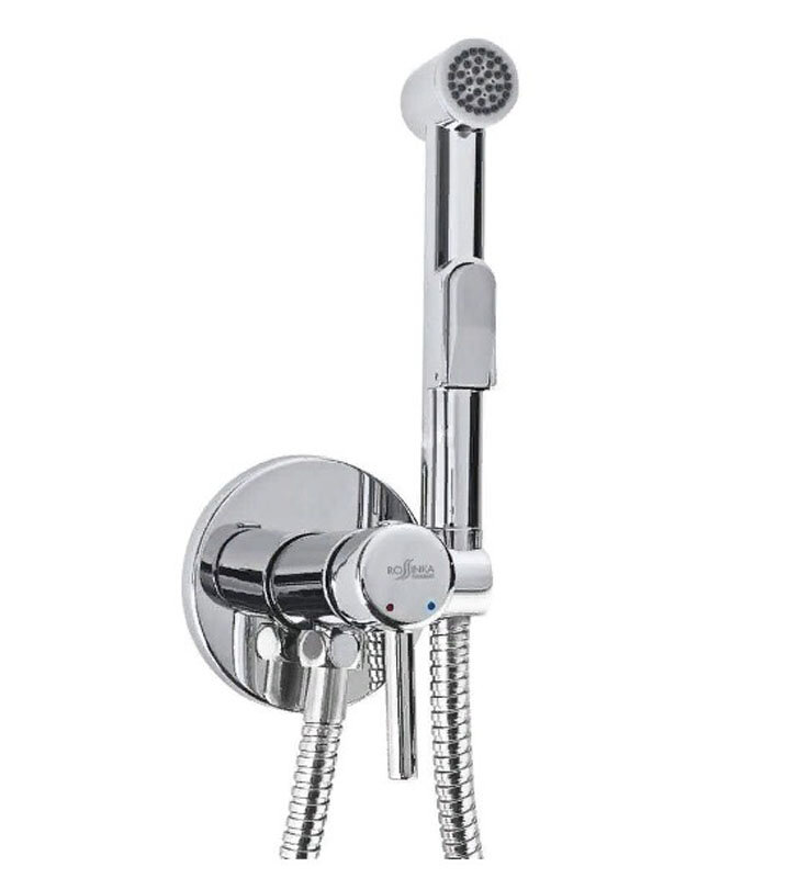 Изображение товара Гигиенический душ Rossinka X25-51 со смесителем, хром, латунь, 7 лет гарантии