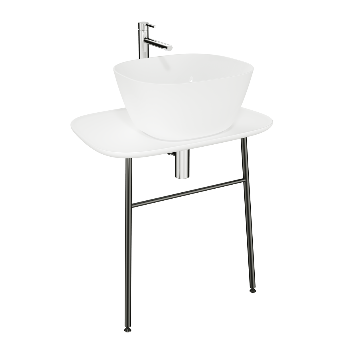 Изображение товара Тумба под раковину VitrA Plural 70 см напольная белая матовая