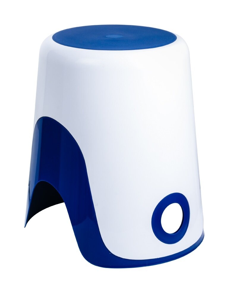 Изображение товара Корзина для белья-табурет Fixsen Wendy FX-7073-89, 2 в 1, белый/синий